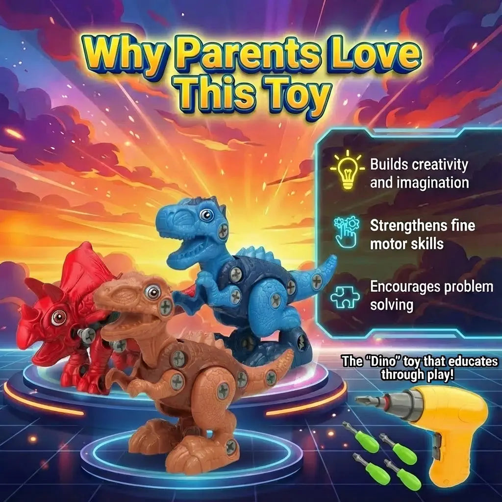 DinoBlocks™ - Dinosaur STEM Creativity Building Toy Set